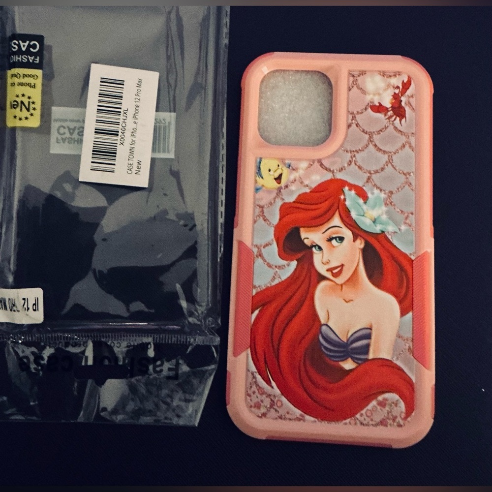 CaseTown Disney Ariel Pink Dual Layer Phone Case-I Phone 12 Pro Max - Picture 2 of 4